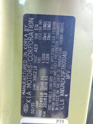 Photo 10 from auction – 2015 KIA SOUL with VIN KNDJN2A29F7800040