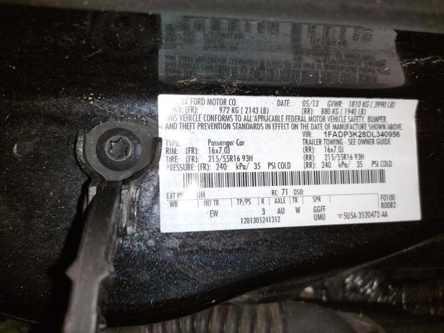Photo 10 from auction – 2013 FORD FOCUS SE with VIN 1FADP3K28DL340956