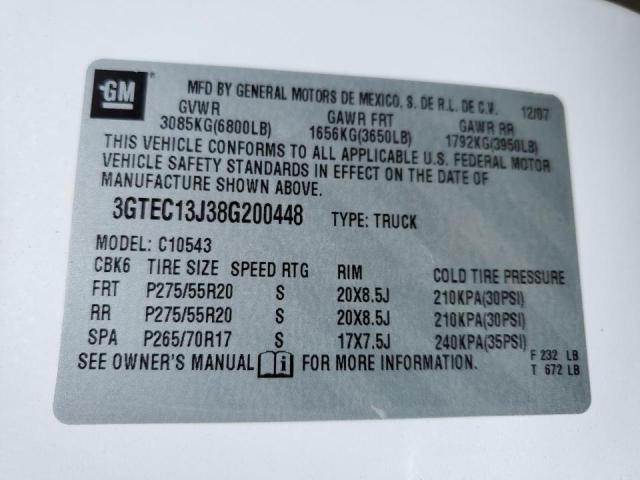 Photo 10 from auction – 2008 GMC SIERRA C15 with VIN 3GTEC13J38G200448