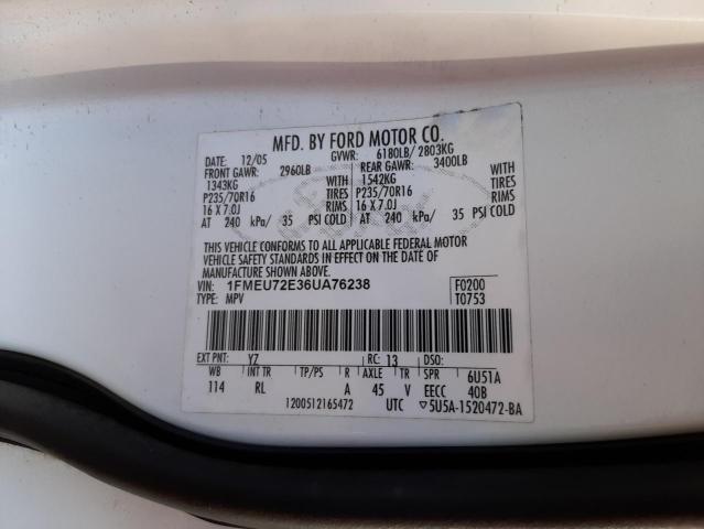 Photo 10 from auction – 2006 FORD EXPLORER X with VIN 1FMEU72E36UA76238