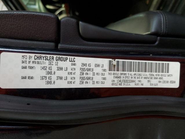 Photo 10 from auction – 2013 JEEP GRAND CHER with VIN 1C4RJFBG9DC630041