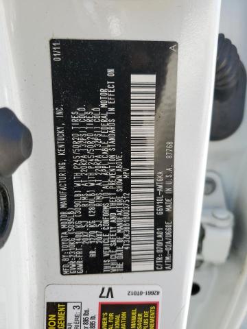 Photo 10 from auction – 2011 TOYOTA VENZA with VIN 4T3ZK3BB1BU037512