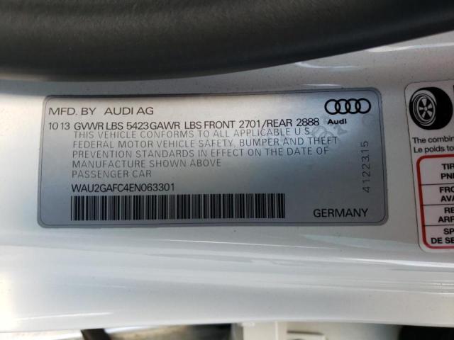 Photo 10 from auction – 2014 AUDI A7 PRESTIG with VIN WAU2GAFC4EN063301