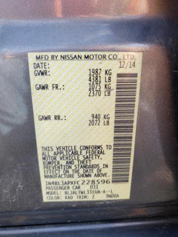 Photo 10 from auction – 2015 NISSAN ALTIMA 3.5 with VIN 1N4BL3APXFC228596