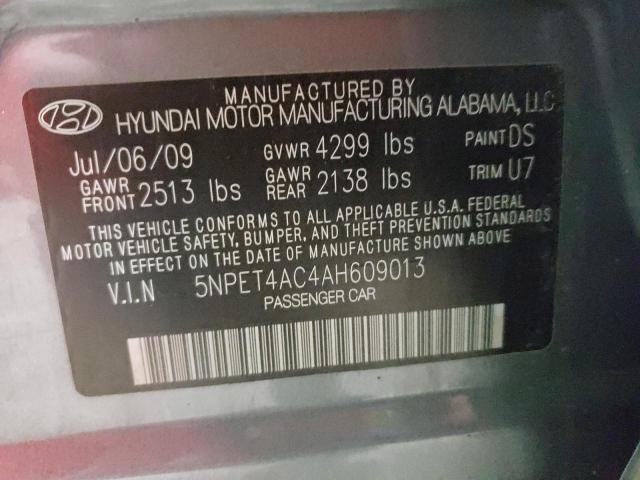 Photo 10 from auction – 2010 HYUNDAI SONATA GLS with VIN 5NPET4AC4AH609013