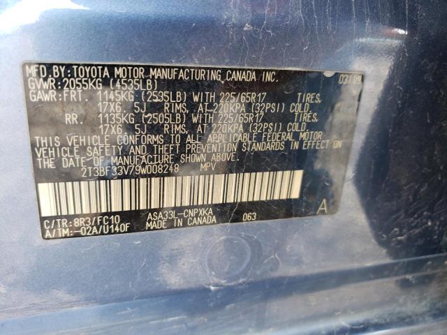 Foto 10 de la subasta – 2009 TOYOTA RAV4 con VIN 2T3BF33V79W008248