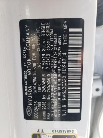 Photo 10 from auction – 2017 HYUNDAI TUCSON LIM with VIN KM8J3CA2XHU394314