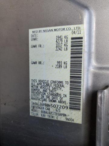 Photo 10 from auction – 2011 NISSAN ALTIMA BAS with VIN 1N4AL2AP8BN507209