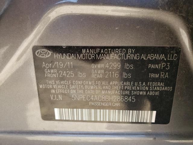 Photo 10 from auction – 2011 HYUNDAI SONATA SE with VIN 5NPEC4AC8BH286845