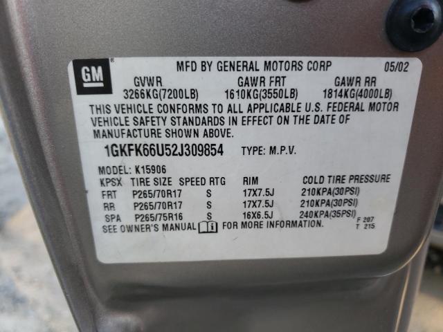 Photo 10 from auction – 2002 GMC DENALI XL with VIN 1GKFK66U52J309854