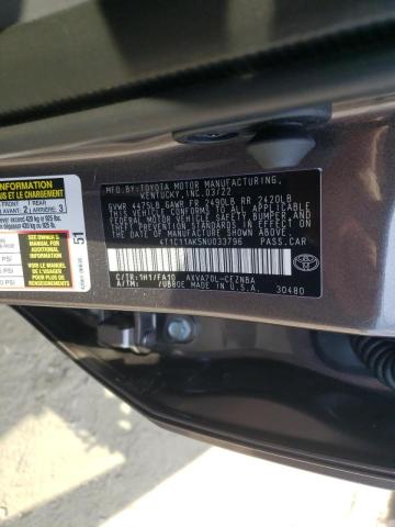 Photo 10 from auction – 2022 TOYOTA CAMRY LE with VIN 4T1C11AK5NU033796