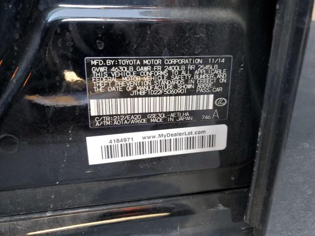 Photo 10 from auction – 2015 LEXUS IS 250 with VIN JTHBF1D22F5060901