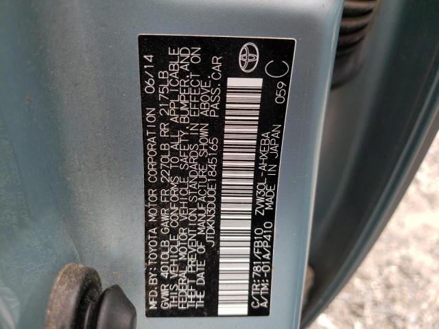 Photo 10 from auction – 2014 TOYOTA PRIUS with VIN JTDKN3DU0E1845165