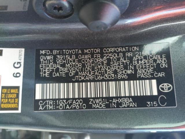 Photo 10 from auction – 2017 TOYOTA PRIUS with VIN JTDKARFU6H3031896