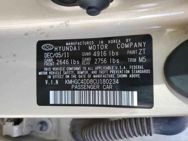 Photo 10 from auction – 2012 HYUNDAI GENESIS 3. with VIN KMHGC4DD8CU180234