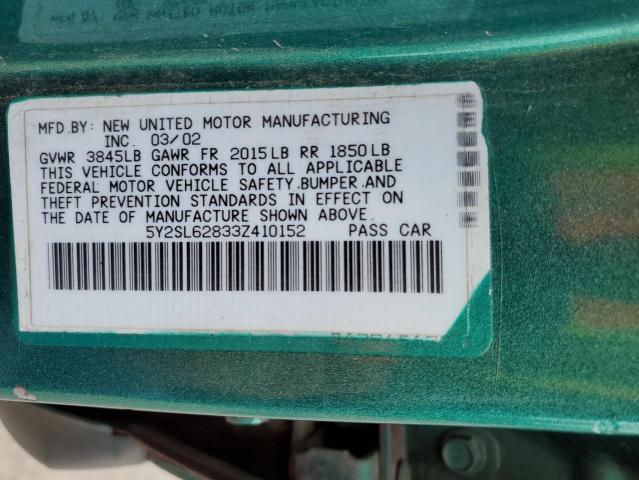 Photo 10 from auction – 2003 PONTIAC VIBE with VIN 5Y2SL62833Z410152