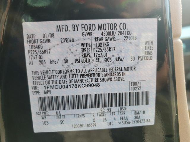 Photo 10 from auction – 2008 FORD ESCAPE LIM with VIN 1FMCU04178KC99048
