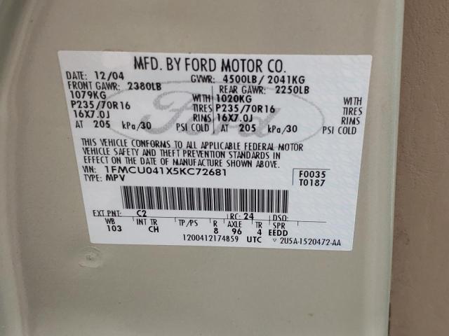 Photo 10 from auction – 2005 FORD ESCAPE LIM with VIN 1FMCU041X5KC72681