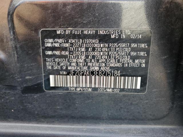 Photo 10 from auction – 2014 SUBARU XV CROSSTR with VIN JF2GPAKC3E8275184