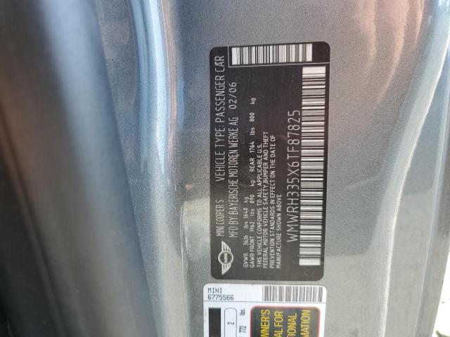 Zdjęcie 10 z aukcji – 2006 MINI COOPER S z VIN WMWRH335X6TF87825
