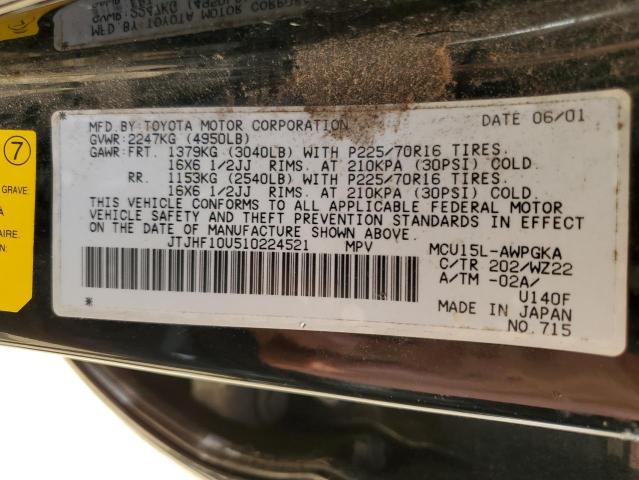 Photo 10 from auction – 2001 LEXUS RX 300 with VIN JTJHF10U510224521