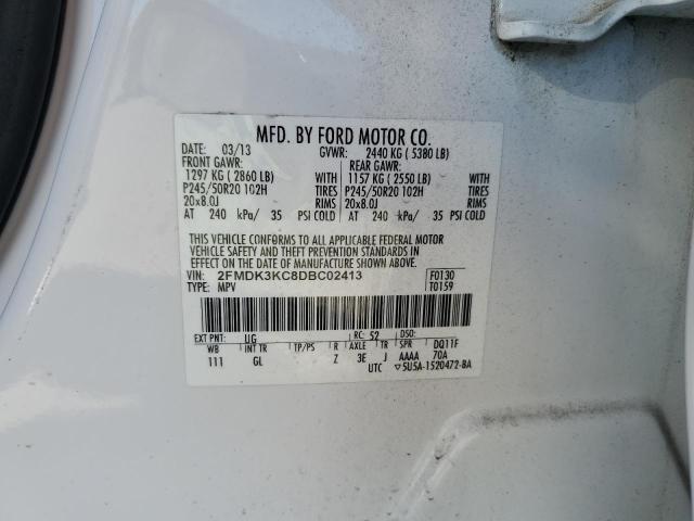 Photo 10 from auction – 2013 FORD EDGE LIMIT with VIN 2FMDK3KC8DBC02413