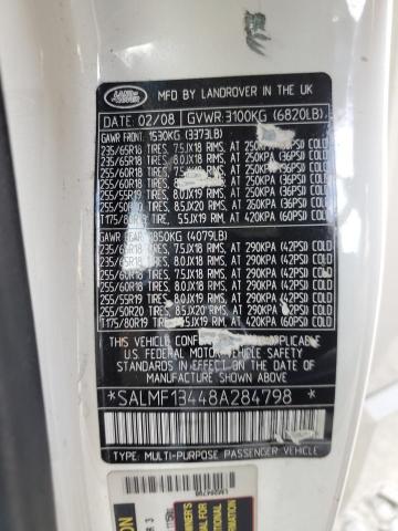 Photo 10 from auction – 2008 LAND ROVER RANGE ROVE with VIN SALMF13448A284798