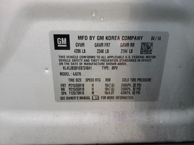 Photo 10 from auction – 2014 BUICK ENCORE CON with VIN KL4CJBSB1EB724841