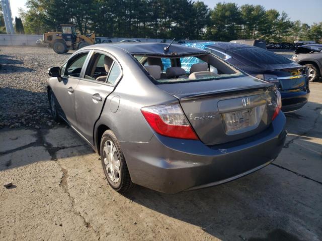 Photo 3 from auction – 2012 HONDA CIVIC HYBR with VIN JHMFB4F24CS004600
