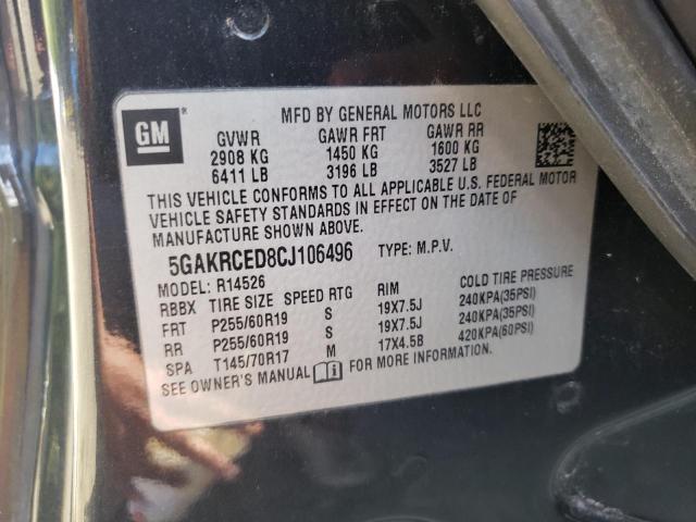 Photo 10 from auction – 2012 BUICK ENCLAVE with VIN 5GAKRCED8CJ106496