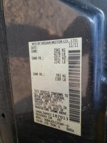 Photo 10 from auction – 2012 NISSAN ALTIMA BAS with VIN 1N4AL2AP4CC187013