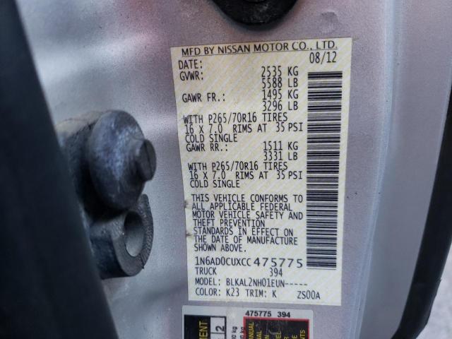 Photo 10 from auction – 2012 NISSAN FRONTIER S with VIN 1N6AD0CUXCC475775