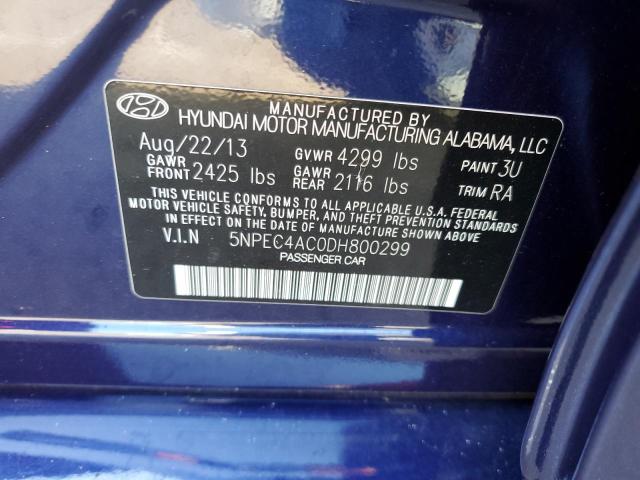 Photo 10 from auction – 2013 HYUNDAI SONATA SE with VIN 5NPEC4AC0DH800299