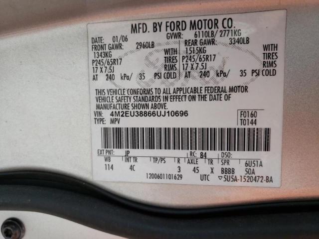 Photo 10 from auction – 2006 MERCURY MOUNTAINEE with VIN 4M2EU38866UJ10696