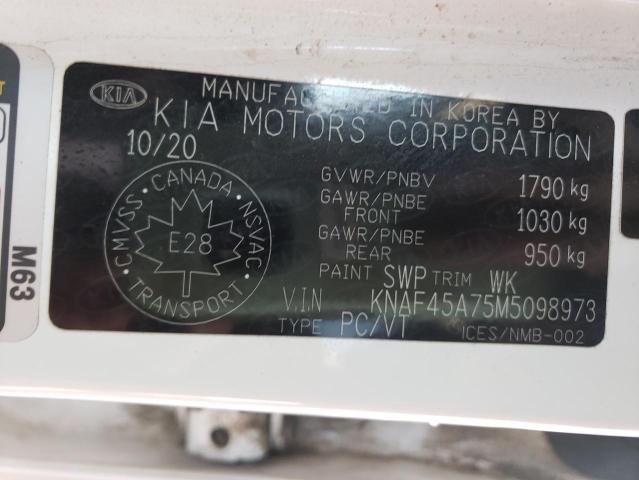 Photo 10 from auction – 2021 KIA FORTE GT with VIN KNAF45A75M5098973