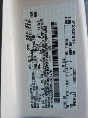 Photo 10 from auction – 2013 FORD ESCAPE SE with VIN 1FMCU0GX6DUC76276