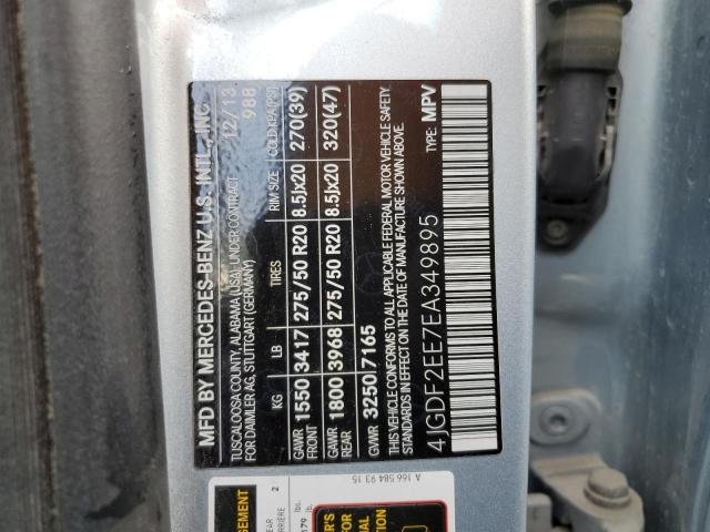 Photo 10 from auction – 2014 MERCEDES-BENZ GL 350 BLU with VIN 4JGDF2EE7EA349895