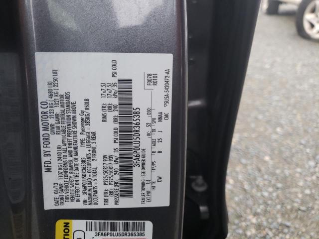 Photo 10 from auction – 2013 FORD FUSION SE with VIN 3FA6P0LU5DR365385