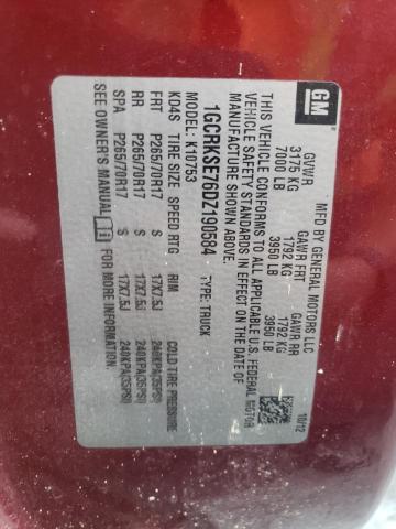 Photo 10 from auction – 2013 CHEVROLET SILVERADO with VIN 1GCRKSE76DZ190584