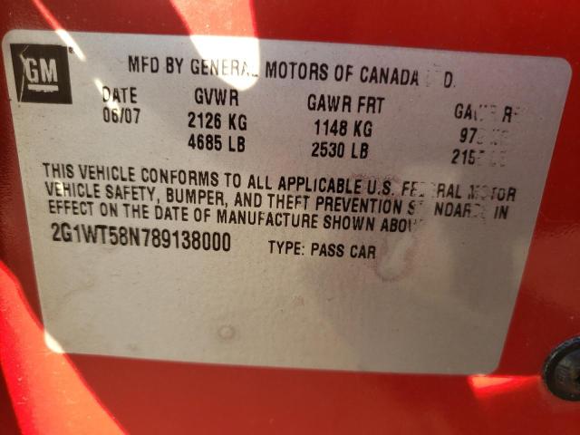 Photo 10 from auction – 2008 CHEVROLET IMPALA LT with VIN 2G1WT58N789138000