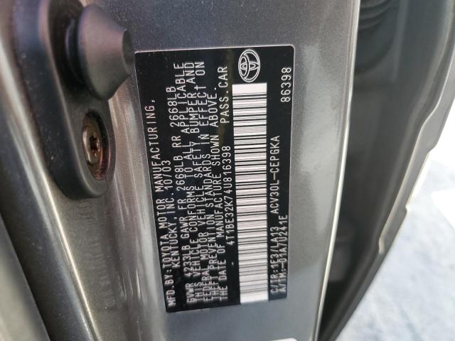 Photo 10 from auction – 2004 TOYOTA CAMRY LE with VIN 4T1BE32K74U816398