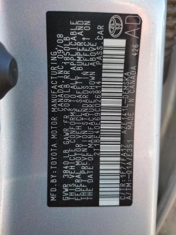Photo 10 from auction – 2009 TOYOTA COROLLA XR with VIN 2T1BE40E69C026814
