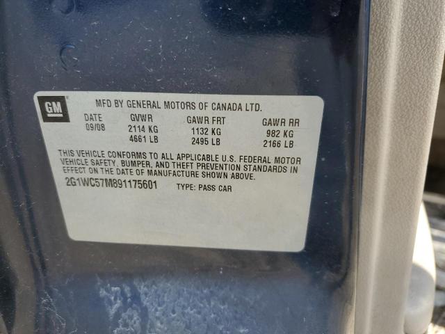 Photo 10 from auction – 2009 CHEVROLET IMPALA 2LT with VIN 2G1WC57M891175601