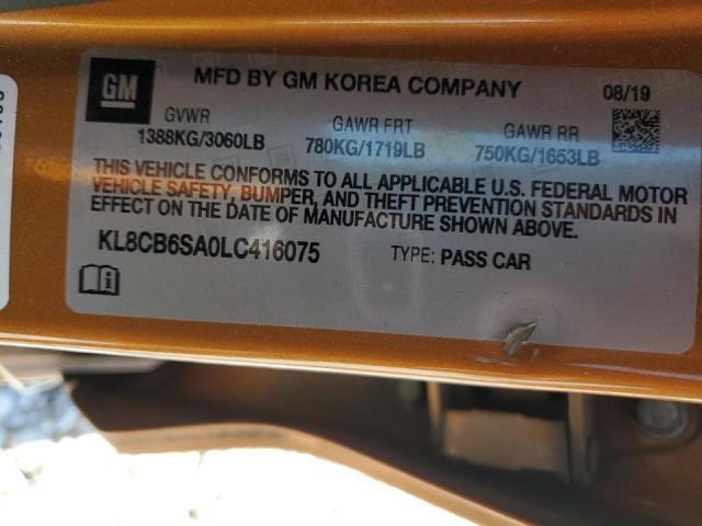 Photo 10 from auction – 2020 CHEVROLET SPARK LS with VIN KL8CB6SA0LC416075