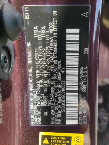 Photo 10 from auction – 2012 TOYOTA HIGHLANDER with VIN 5TDDK3EH9CS102393