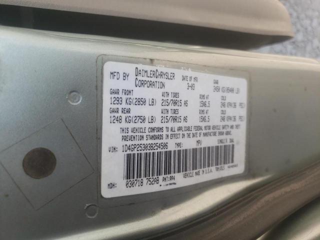 Photo 10 from auction – 2003 DODGE CARAVAN SE with VIN 1D4GP25303B254506