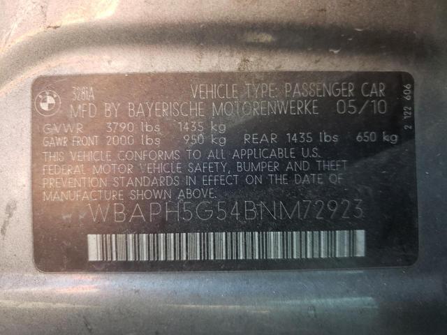 Photo 10 from auction – 2011 BMW 328 I SULE with VIN WBAPH5G54BNM72923