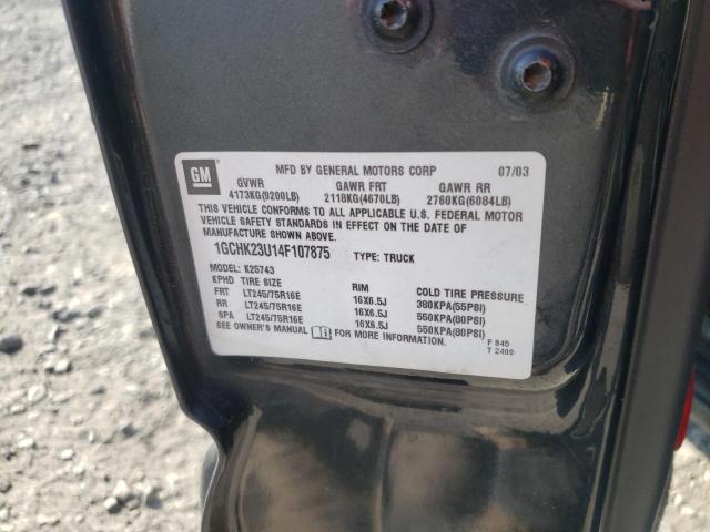 Photo 10 from auction – 2004 CHEVROLET SILVERADO with VIN 1GCHK23U14F107875
