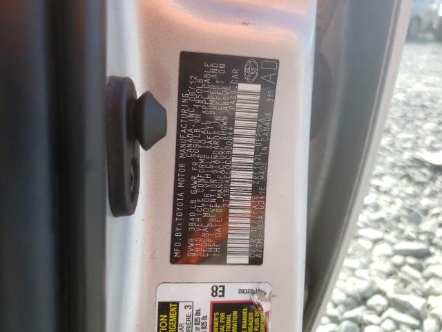 Photo 10 from auction – 2012 TOYOTA COROLLA BA with VIN 2T1BU4EE0CC900044