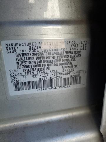 Photo 10 from auction – 2014 NISSAN SENTRA S with VIN 3N1AB7AP1EY249166